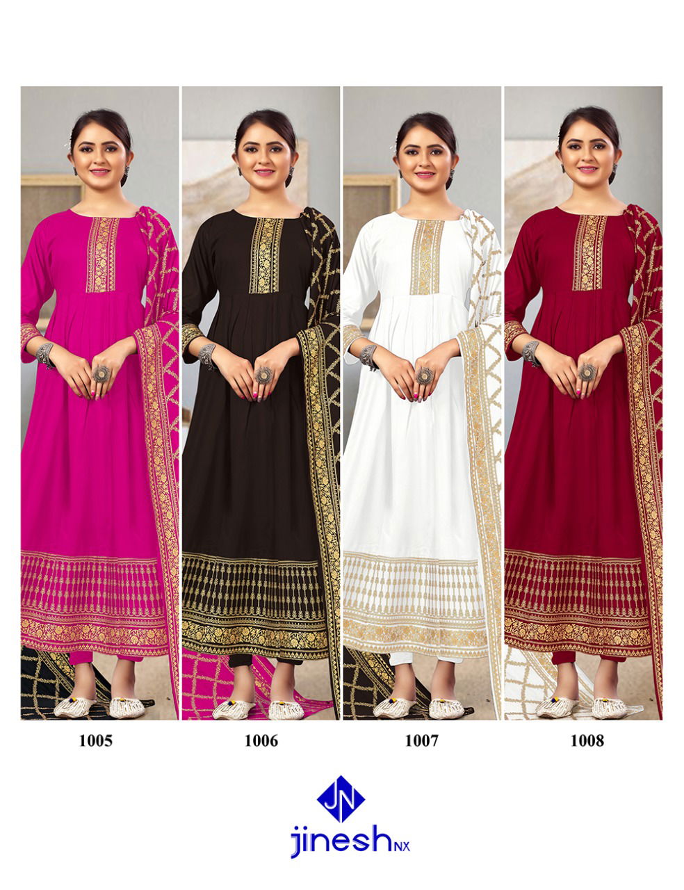 Jinesh Nx Maya Designer Wholesale Kurti With Dupatta Collection